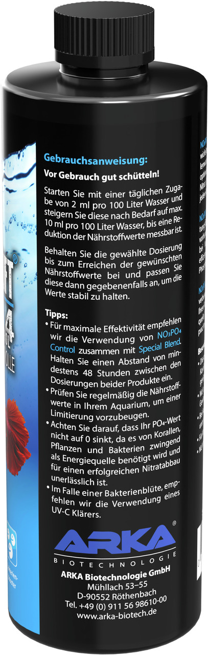 ARKA MICROBE-LIFT, 473 ml, für Aquarienbesitzer, ideal zur Nährstoffkontrolle & Wasserpflege, mit Dosierungsanweisungen.