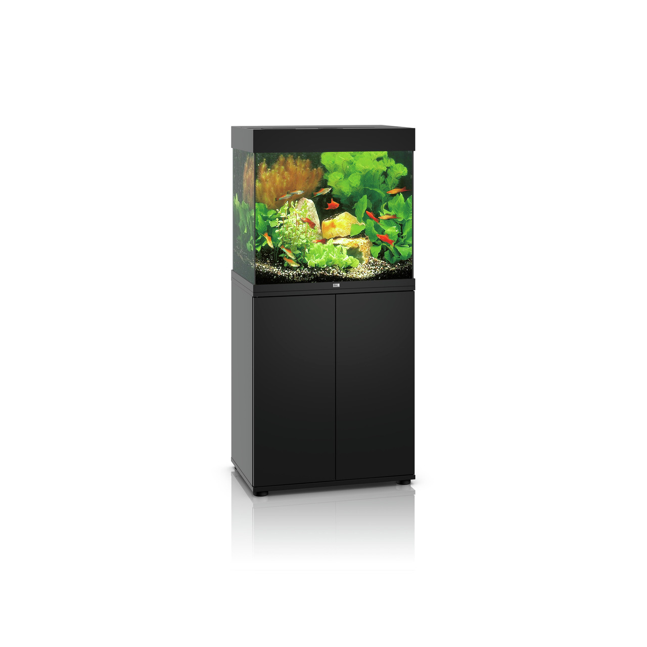 JUWEL Lido 120 LED schwarz Aquarium mit Unterschrank