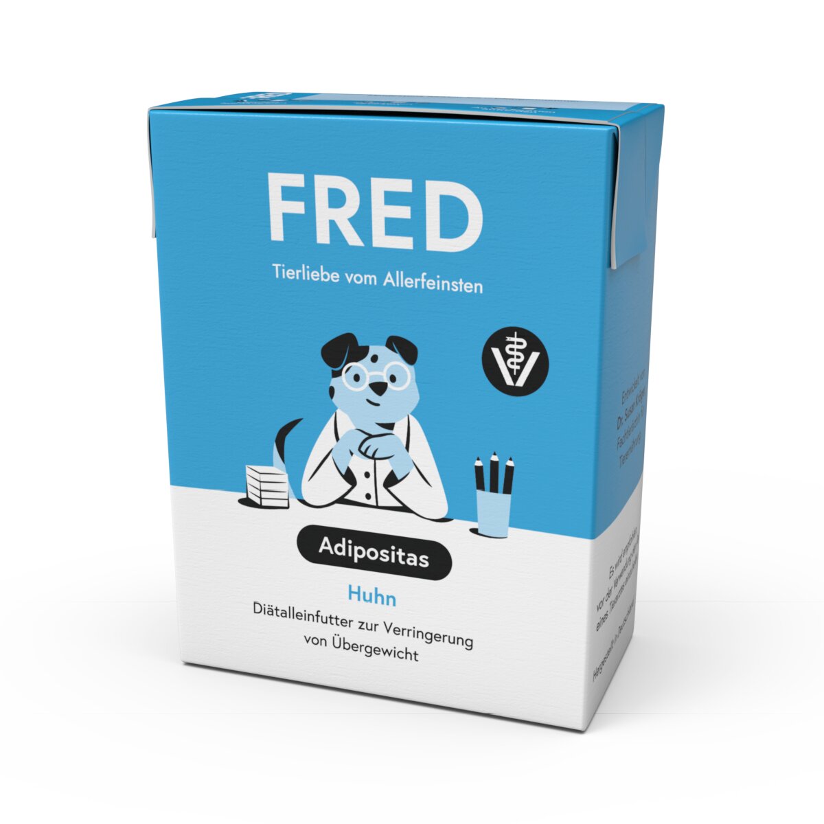 FRED Adipositas Huhn Diätalleinfutter für Hunde, zur Verringerung von Übergewicht, Tierliebe vom Allerfeinsten.