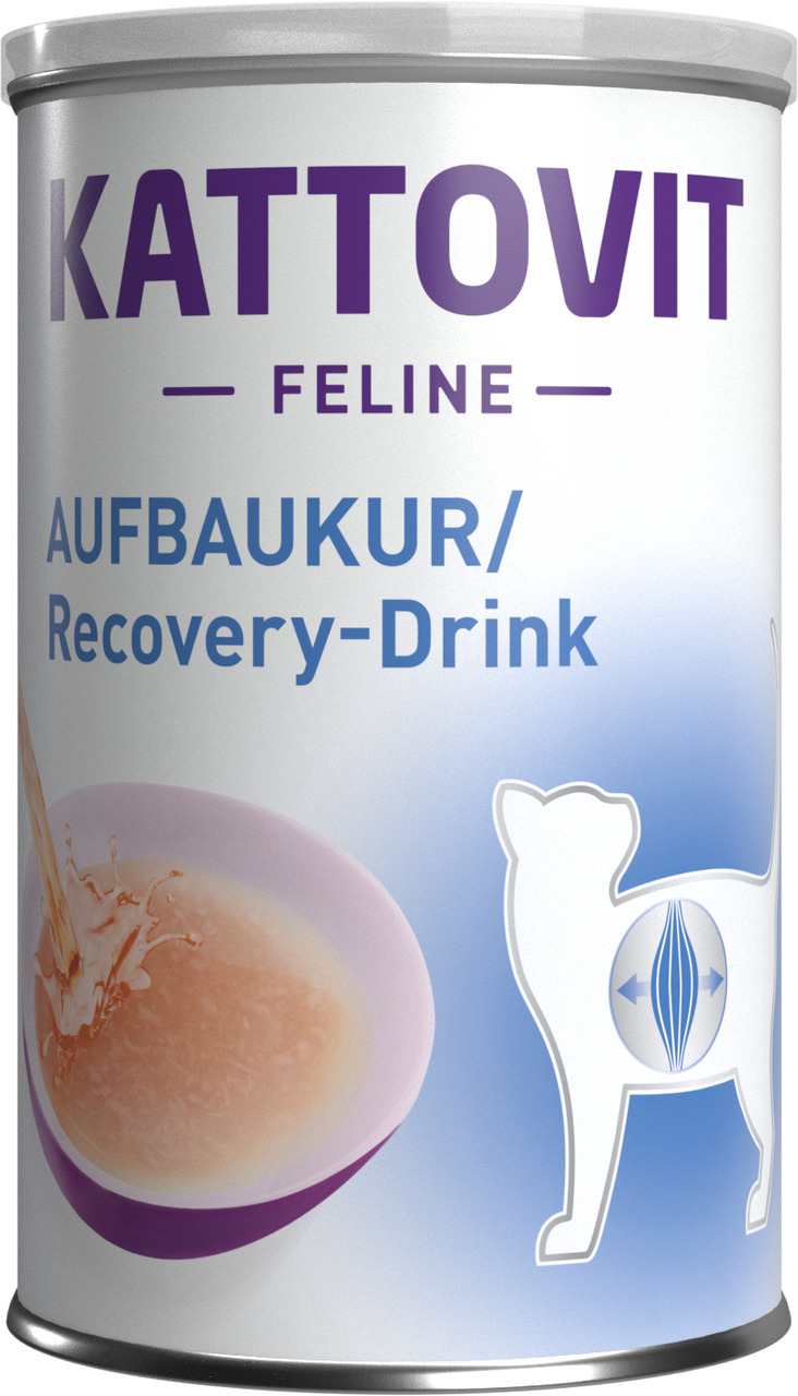 Kattovit Feline Aufbaukur/Recovery-Drink, Ergänzungsfuttermittel für Katzen, fördert Regeneration & Aufbau nach Krankheiten.