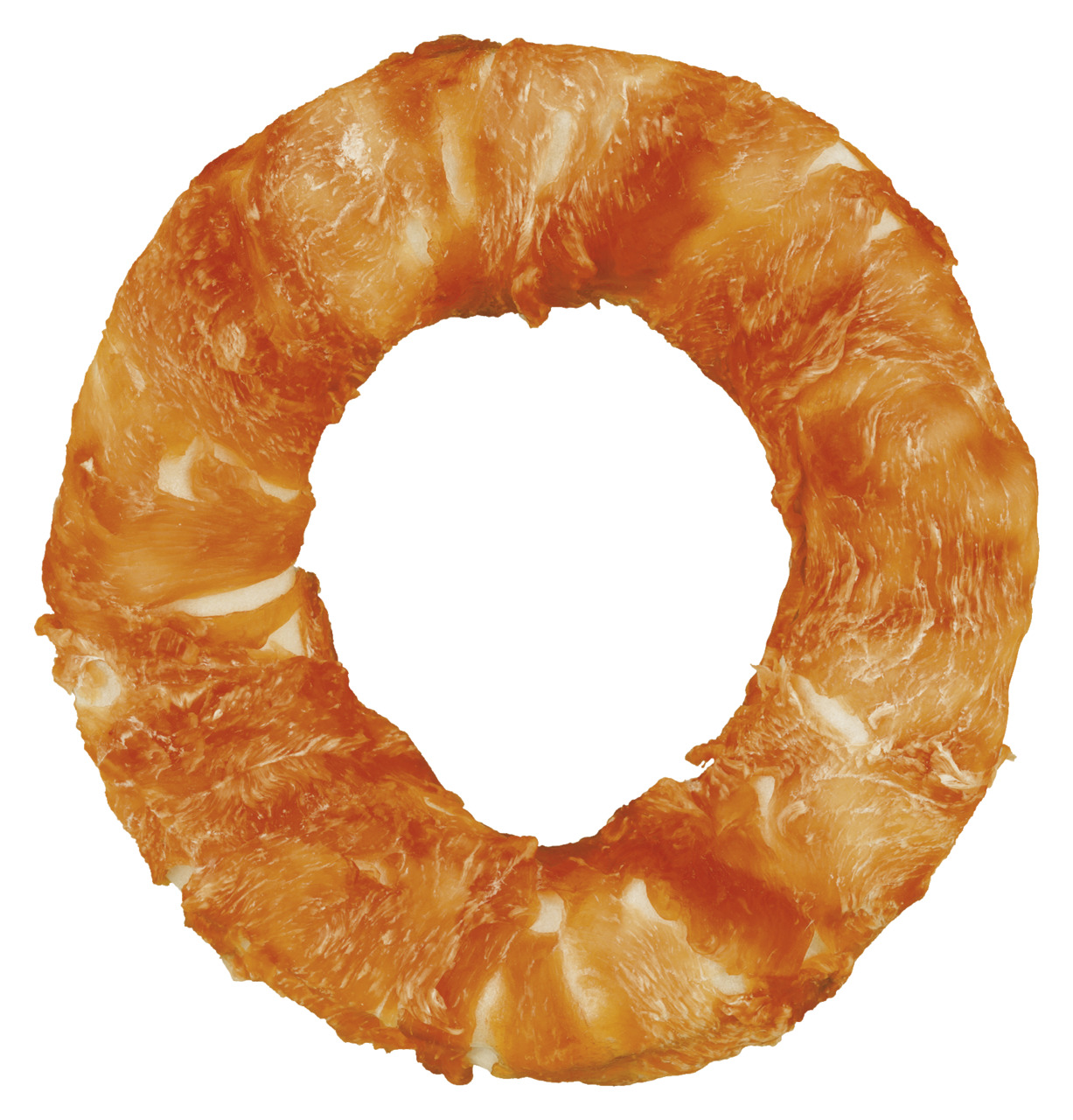 TRIXIE Kaukring Hähnchen, Snack f. Hunde aller Größen, Rinderhaut m. Hähnchen, schmackhafte Beschäftigung, 1 Stk.