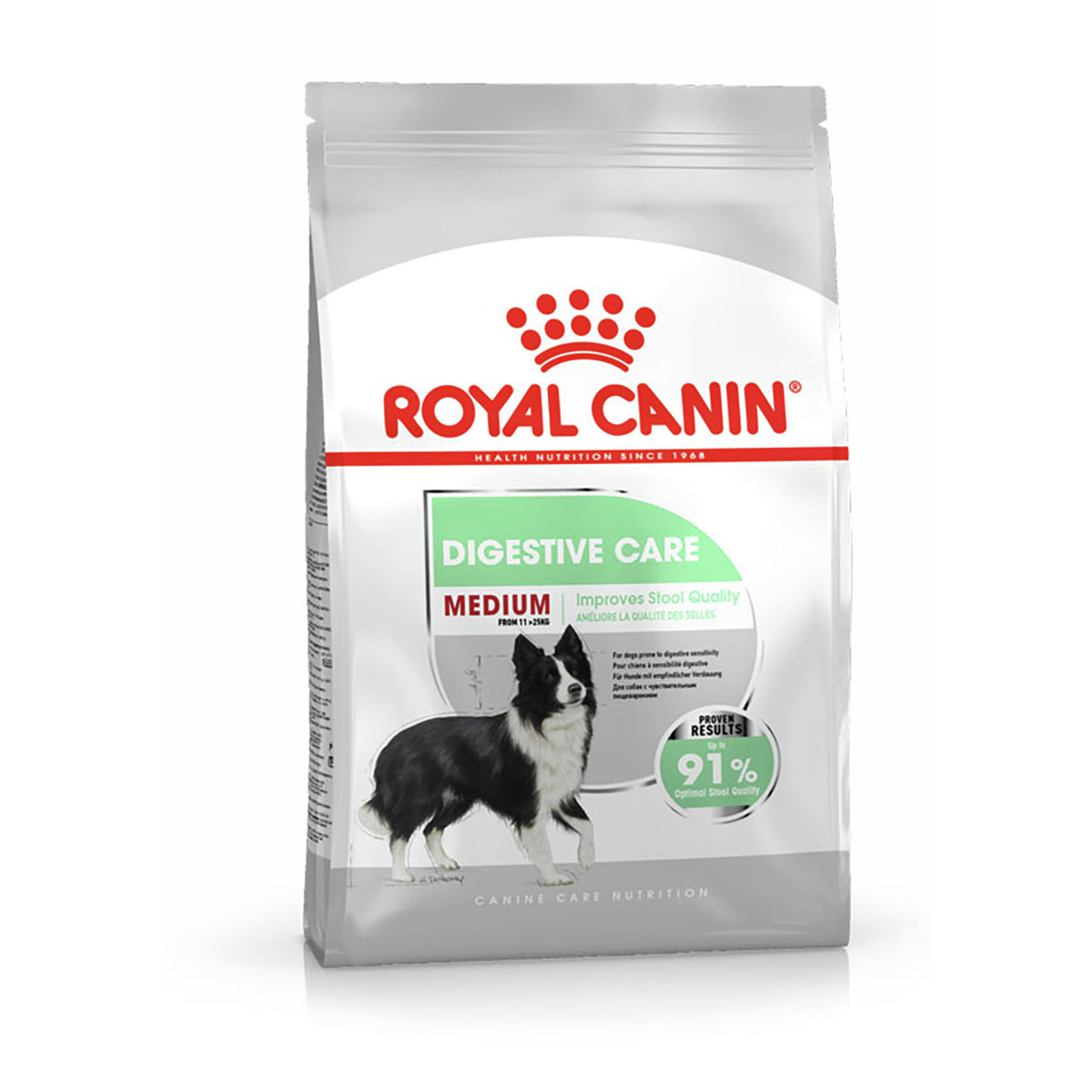 ROYAL CANIN Digestive Care Medium, für mittelgr. Hunde, unterstützt Verdauung & Kotqualität, 91 % optimierte Kotqualität.