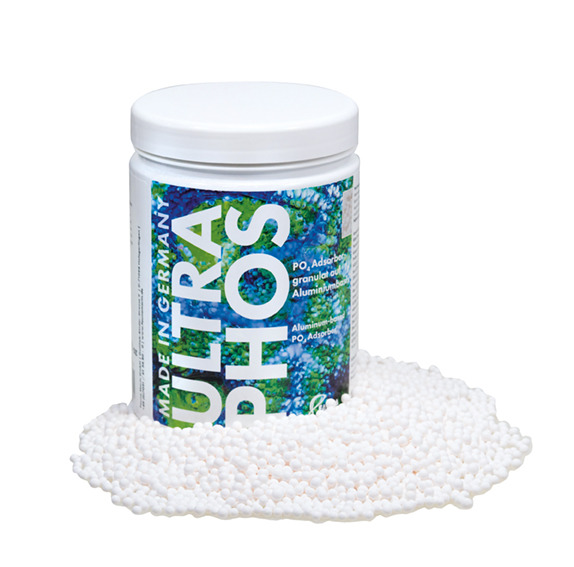 Fauna Marin UltraPhos, Phosphatadsorber für Aquarien, reduziert Phosphatwerte, 500g, Made in Germany, farbenfrohes Design.