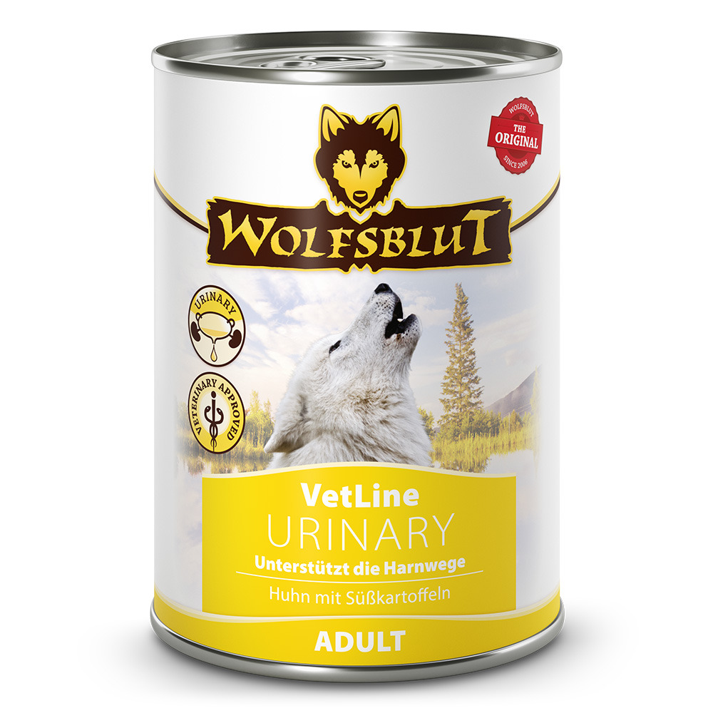 Wolfsblut VetLine Urinary, Adult-Hunde, Huhn & Süßkartoffeln, unterstützt Harnwege, vet.geprüft, 395 g.