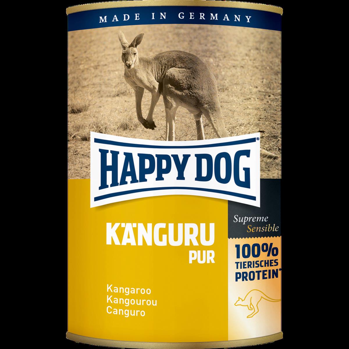 HAPPY DOG Känguru Pur 400 Gramm Hundenassfutter