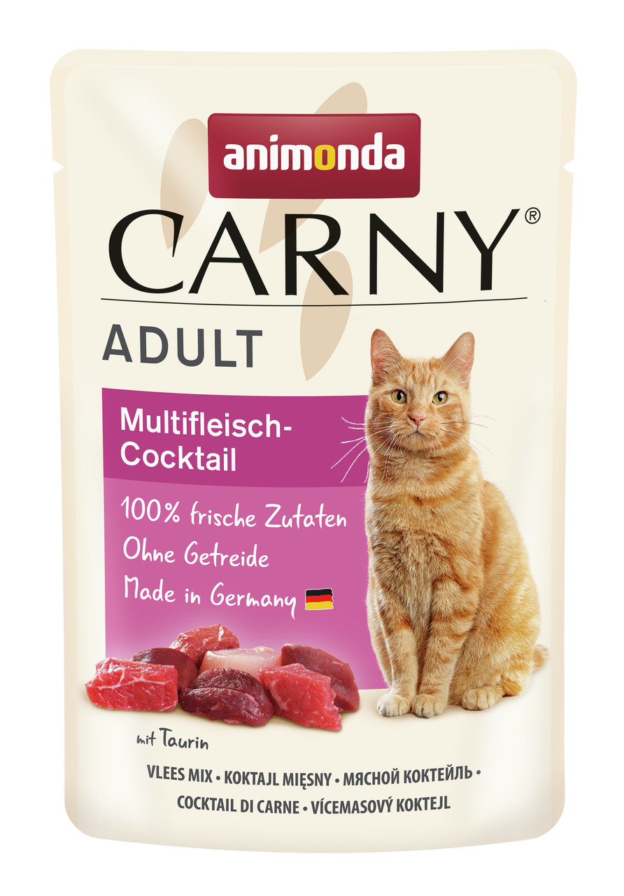 Sparpaket 24 x 85 g Animonda Carny Adult Multifleisch-Cocktail Katzen Nassfutter