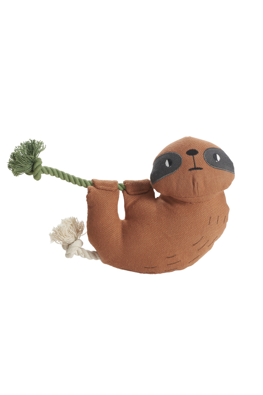 Hundespielzeug Faultier HUNTER, für alle Hunde, robust, mit Seilen für Zerrspiele, interaktiv, Zahngesundheit fördernd.