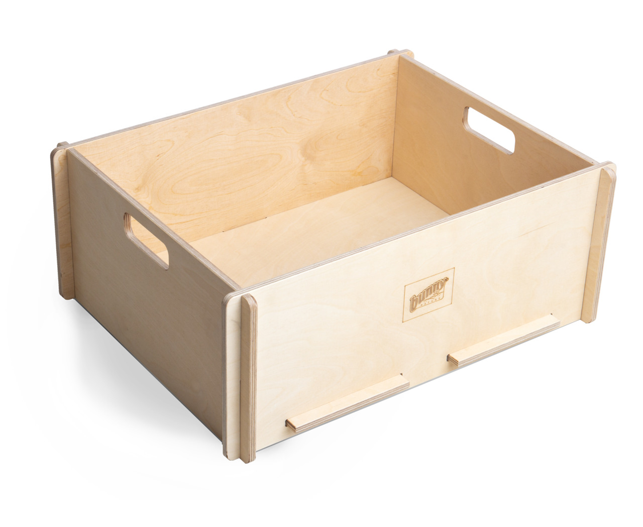 Holzkiste Bunny Nature, für Kaninchen/Meerschweinchen, aus unbehandeltem Holz, Rückzugsort/Spielplatz, mit Grifföffnungen, stabil.