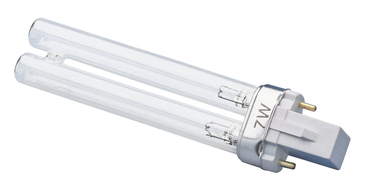 Pontec Ersatz-UV-C-Lampe, 7W, für Teichklärgeräte, kompakt (2 Röhren, G23-Sockel), Algenreduktion & Wasserklärung.