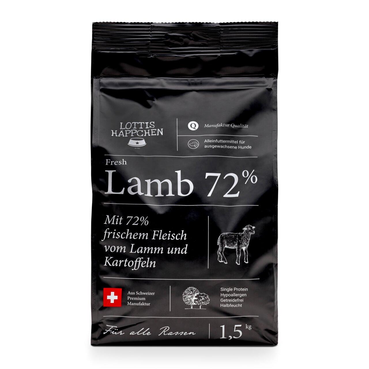 Autom. Katzenstreusieb Lottis Häppchen, für Katzenhalter, modernes Bedienfeld (Clean-Half-Reset), weiß, minimalistisch, benutzerfreundlich.