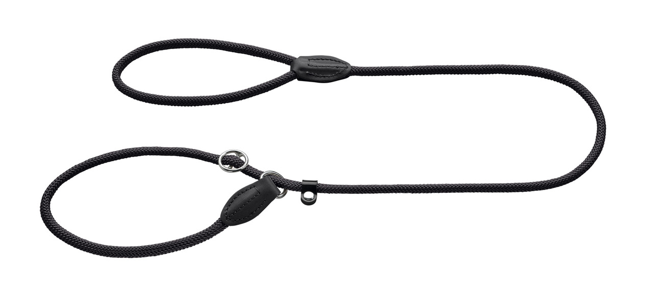 HUNTER Hundeleine Freestyle, für Hunde aller Größen, Nylon, Zugstopp, Lederdetails, ideal für Training-Spaziergänge, Länge s. Bild.
