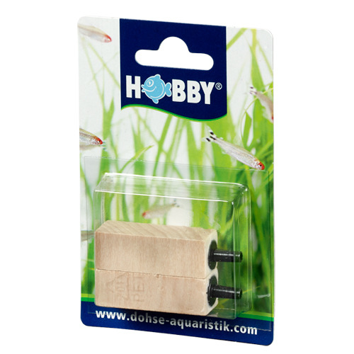 HOBBY Hobby Zylinder-Luftstein, für Aquarienliebhaber, ideal f. Süß-/Meerwasser, 2 Stk. in Verpackung, EAN: 4011444006011.