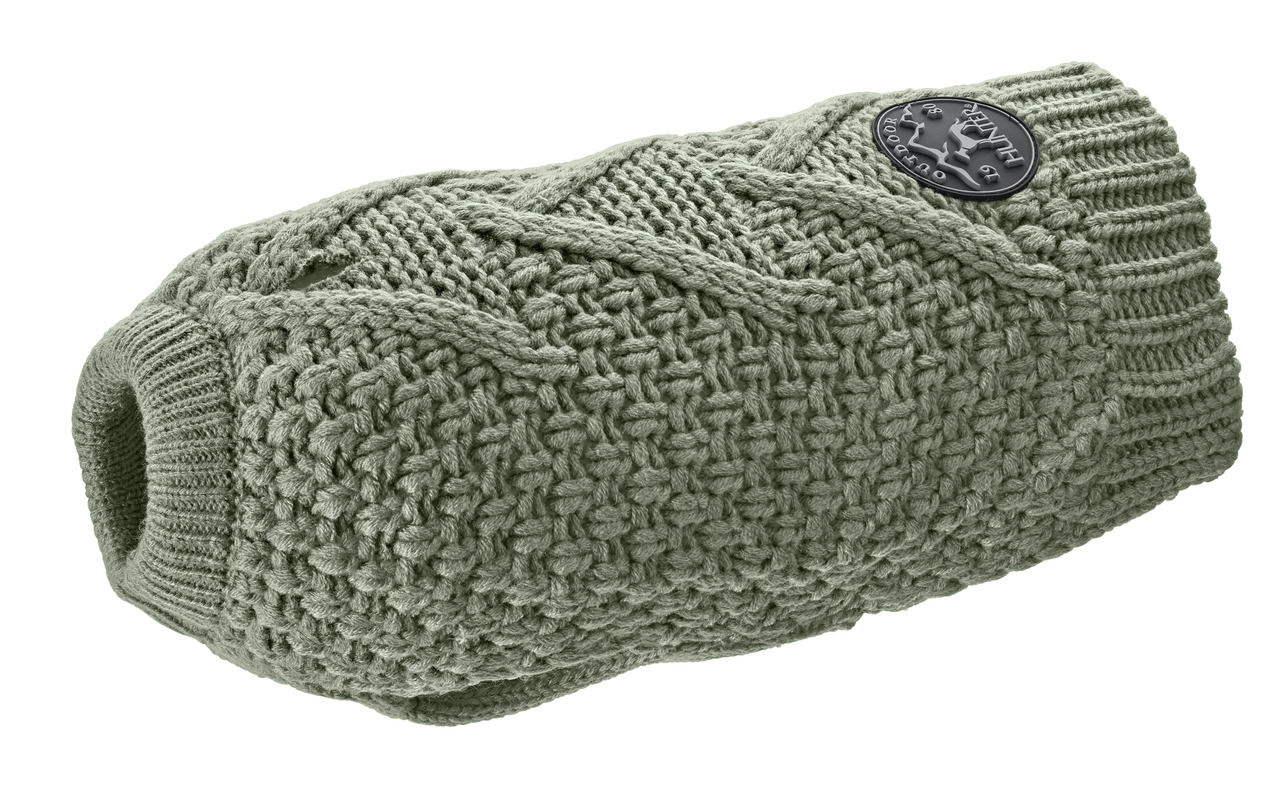 HUNTER Outdoor Knitted Sweater, für kl.-mittelgr. Hunde, weiches Strickmaterial, Zopfmuster, elast. Kragen, warm, EAN: 4016739695024.