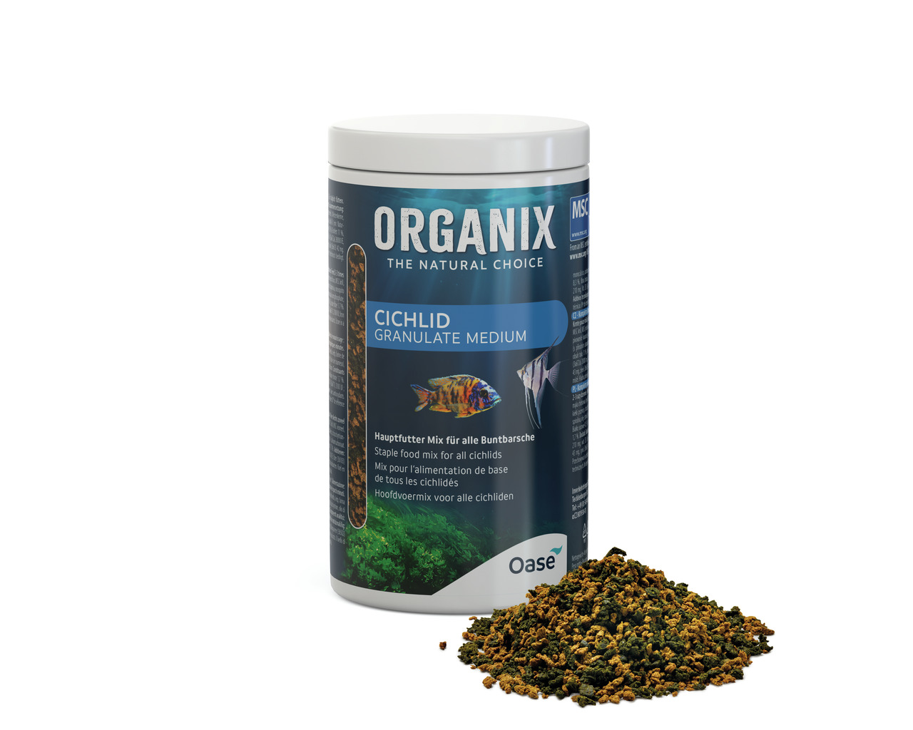 Oase ORGANIX Cichlid Granulate M 1000 Mililiter Fischfutter