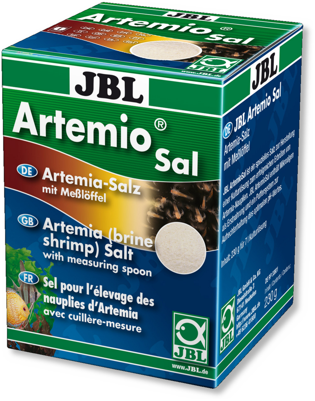 JBL Artemio Sal: Spez. Artemia-Salz (230 g) für Aquaristik-Enthusiasten, zur Zucht von Artemia-Nauplien. Inkl. Messlöffel.
