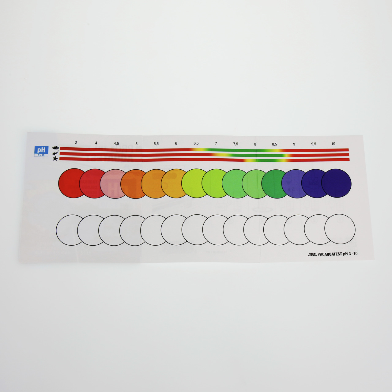 JBL ProAquaTest pH 3-10 für Aquarien-/Teichbesitzer, pH-Skala 3 (rot) bis 10 (blau), präzise pH-Wert-Bestimmung im Wasser.