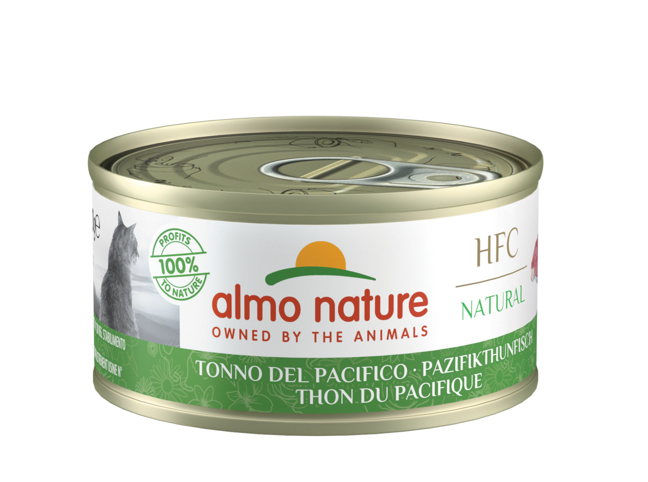 Almo Nature HFC Natural Katzenfutter, Pazifikthunfisch, 70 g, hochwertige Zutaten, 100% Profits to Nature, nachhaltig.