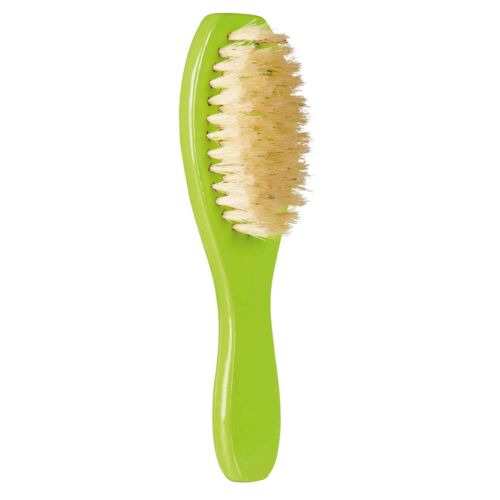 Grüne TRIXIE-Bürste mit Naturborsten, ideal für die Fellpflege von Hunden und Katzen. Ergonomischer Griff für komfortable Handhabung. Perfekt für empfindliche Haut und zur Entfernung von losem Fell. Geeignet für alle Felltypen. Produktgewicht und -größe n