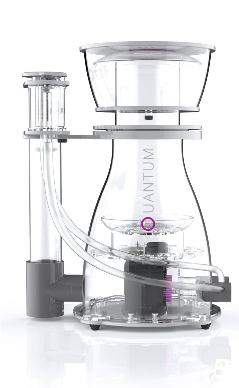 Nyos Quantum Abschäumer: Hochwertig für Meerwasseraquarien, platzsparend, transparentes Acrylglas, leistungsstarke Pumpe, Schaumkammer.