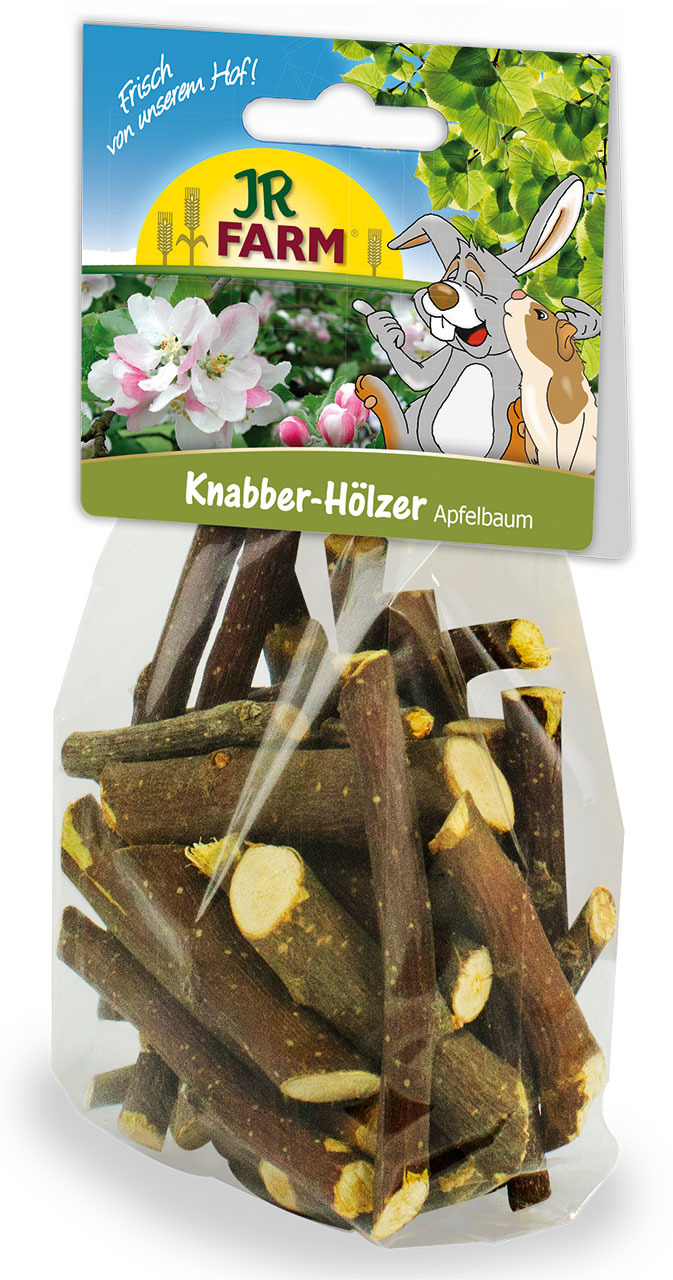 Sparpaket 2 x 100 g JR Farm Knabber-Hölzer Apfelbaum Nager Snack