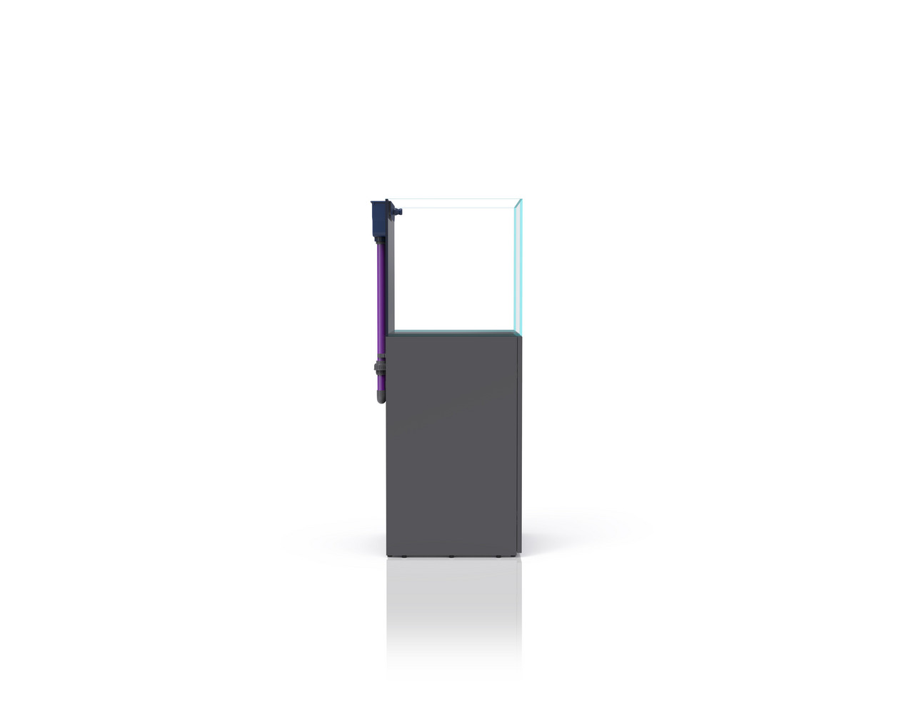 Nyos Opus 300 Aquarium, 300 l, für Salzwasserfische & Korallen, modernes Design, schwarzer Unterschrank als Stand & Stauraum.