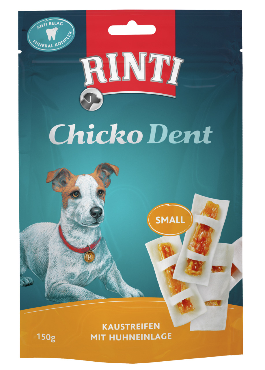 Rinti Chicko Dent Kaustreifen mit Huhneinlage Hunde Snack - Variante S