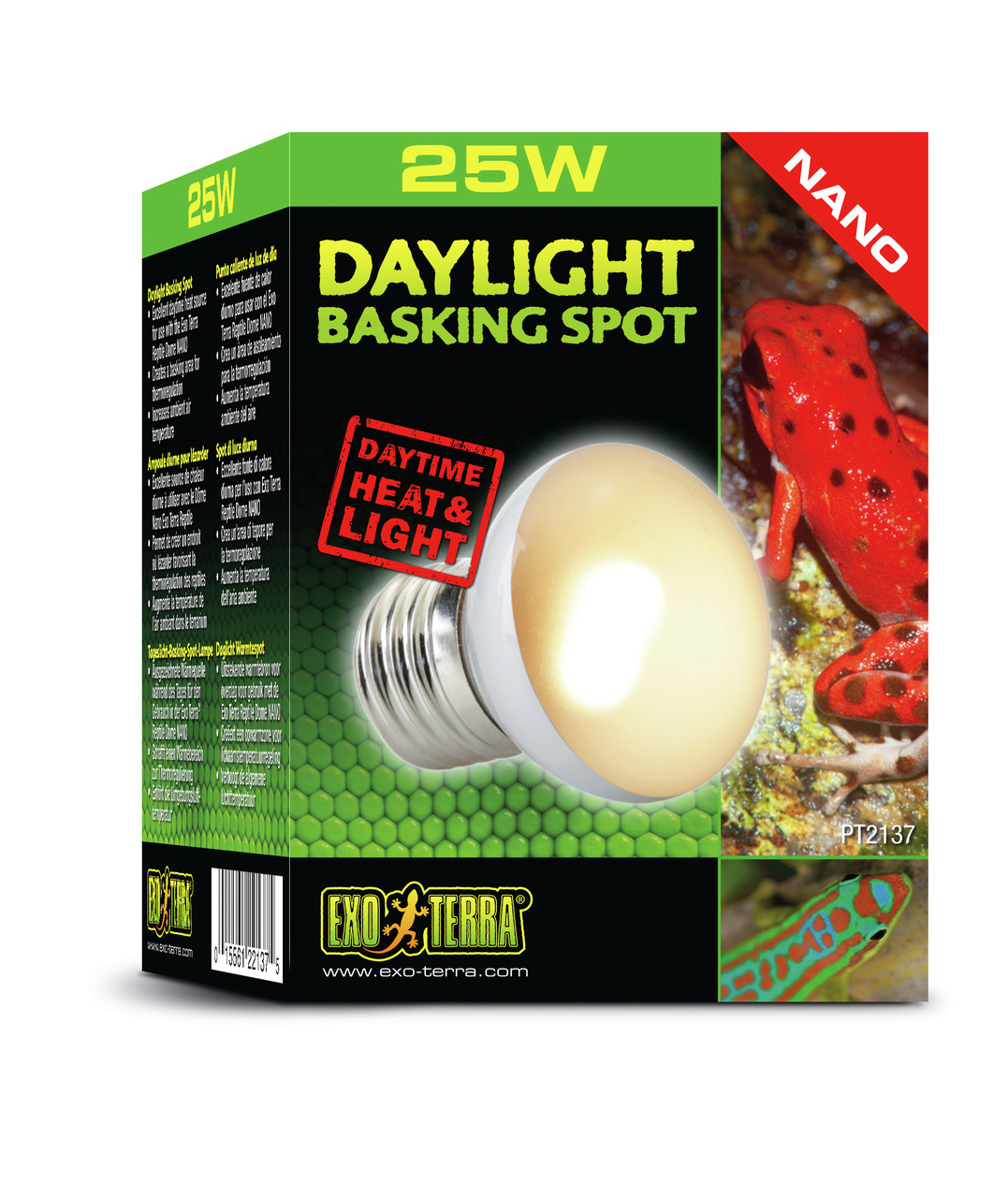 Exo Terra Daylight Basking Spot Lampe 25W, für Reptilien & Amphibien, Tageslicht & Wärme, ideal für Nano-Terrarien.