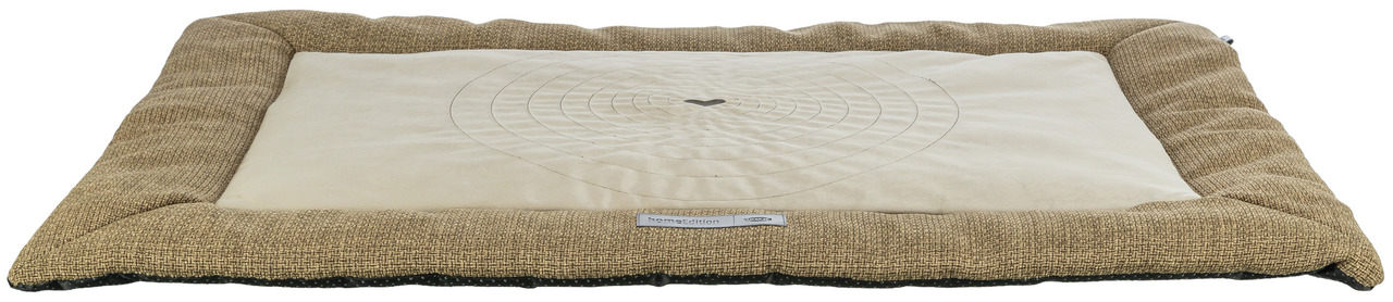 Hundebett TRIXIE "Home Comfort", für alle Hunde, beige Liegefl., brauner Rand, Herzmuster, Komfort, Entspannung, 100x70 cm.