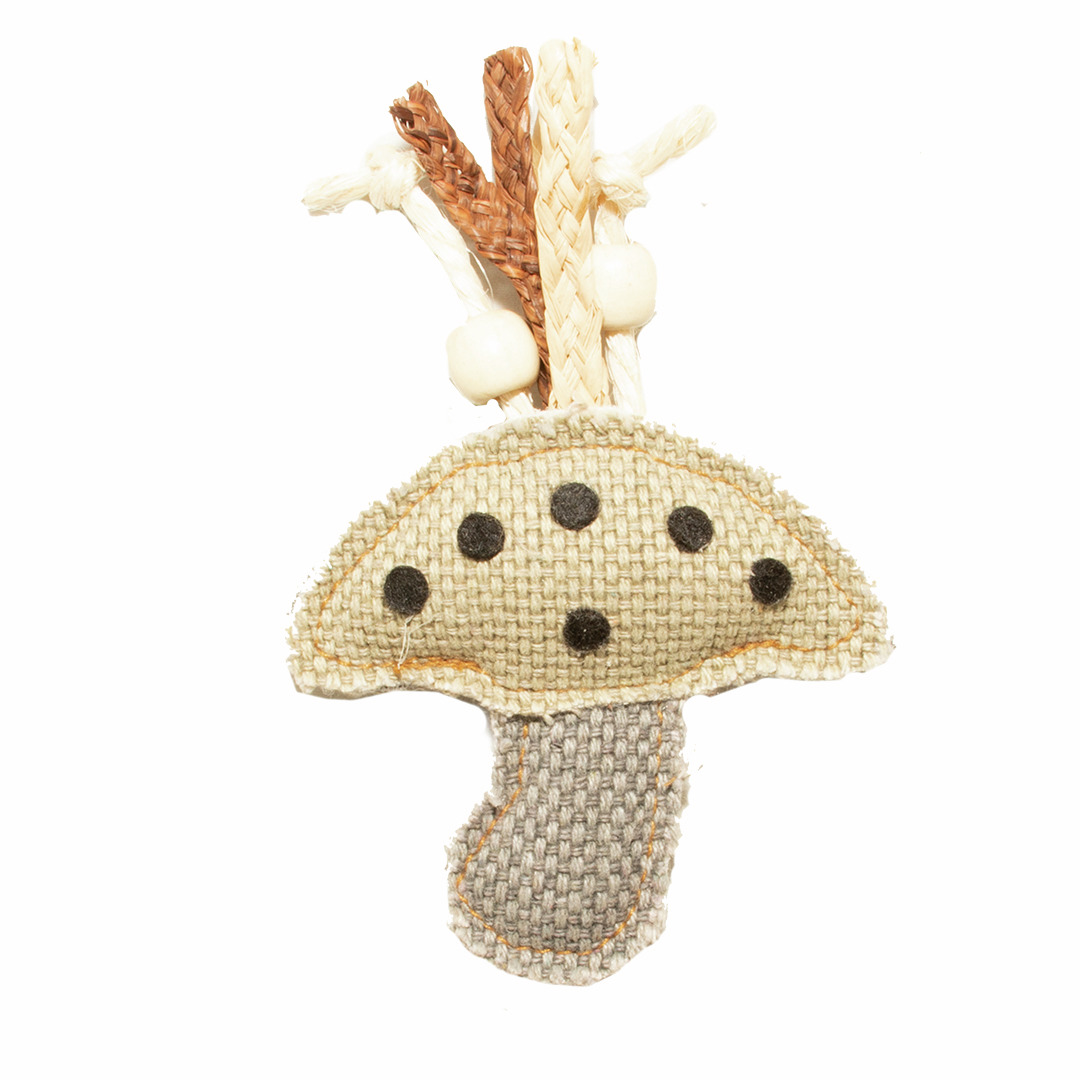 Katzenspielzeug Pilz von EBI, für Katzen aller Altersgruppen, aus Jute, Sisal & Holz, fördert Spiel, Kauen & Zahnpflege.