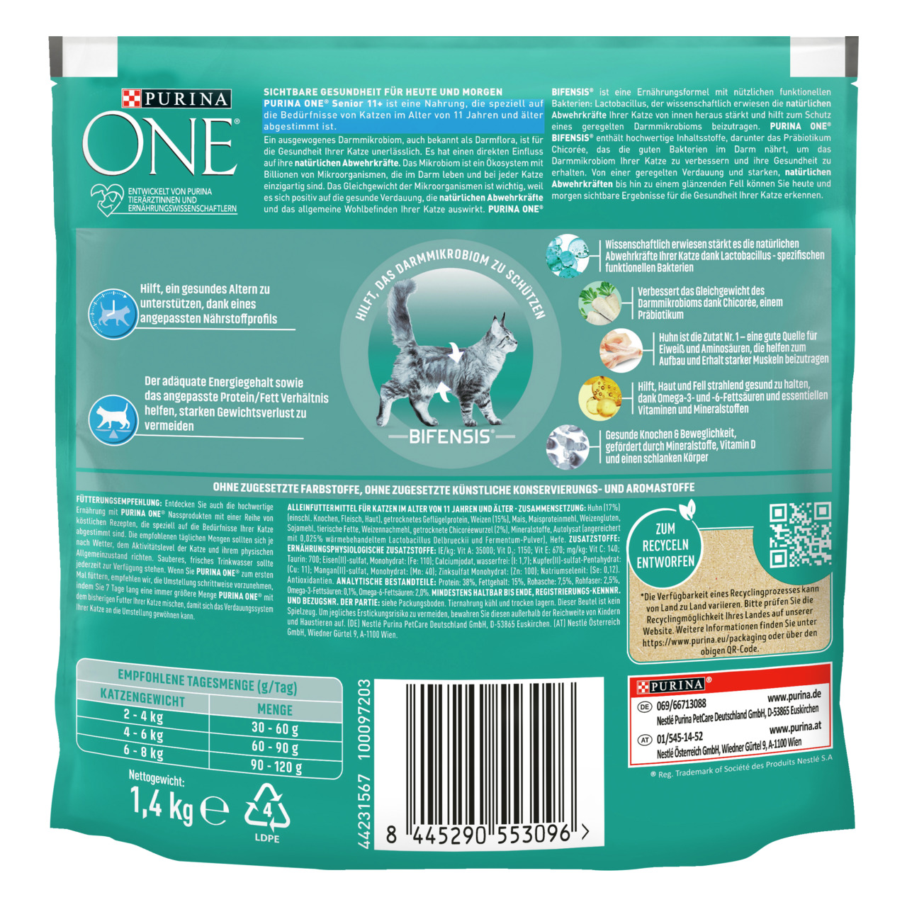 ONE Senior 11+ reich an Huhn 1,4 kg