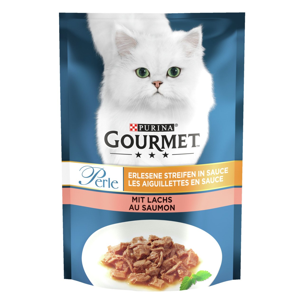 Gourmet Perle Lachs 85g Katzenfutter