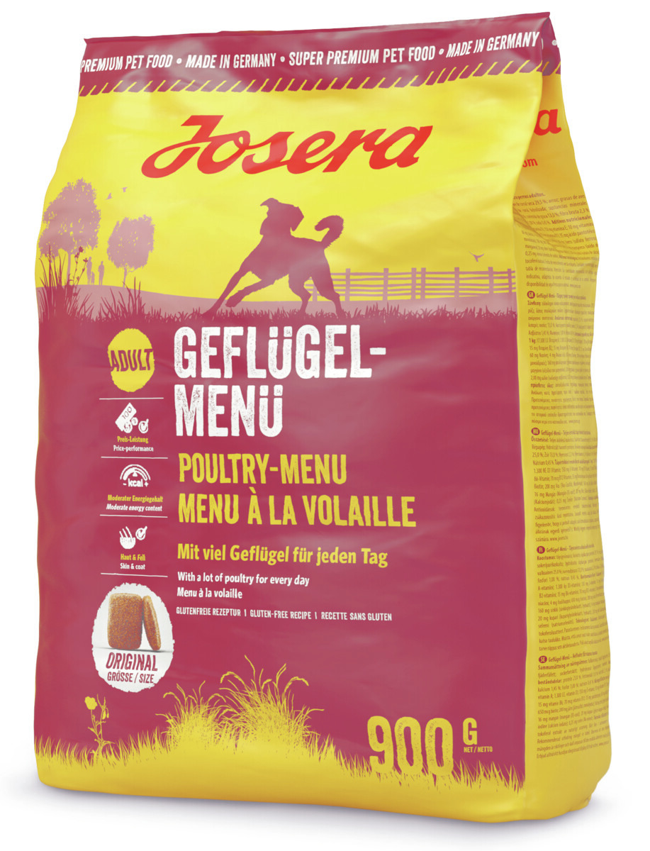 Sparpaket 5 x 900 g Josera Geflügel-Menü Hunde Trockenfutter