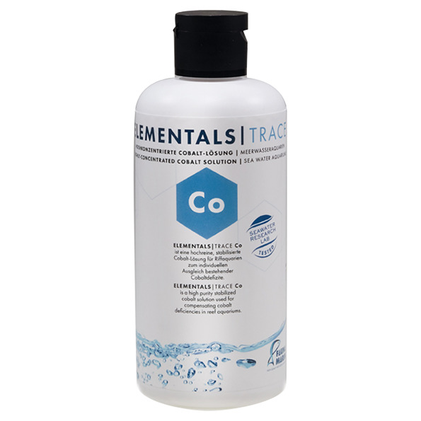 Fauna Marin Elementals Trace Co: Kobalt-Lösung für Meerwasseraquarien, 500 ml, gegen Kobalt-Mangel in Riffaquarien.