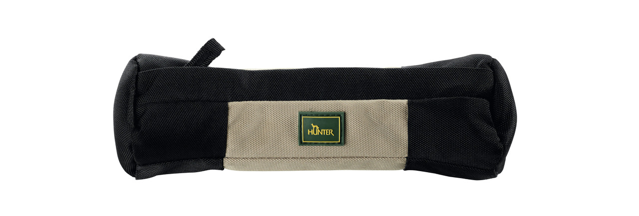 HUNTER Trainer Snack Dummy, Trainingszubehör für Hunde, schwarz-beiges Material, ideal für Apportierübungen, Zielgruppe: Hundehalter.