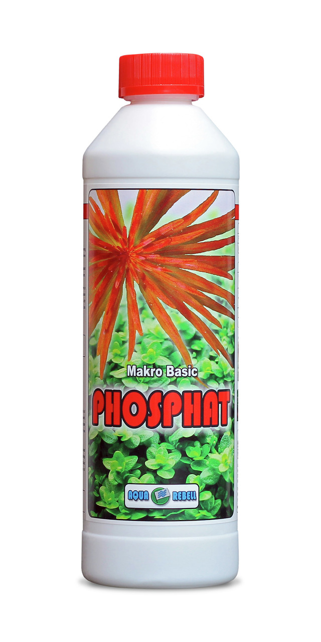 Aqua Rebell Makro Basic Phosphat, 500 ml, für Aquarienbesitzer, fördert Pflanzenwachstum, rote Wasserpflanzen u. grüner Bewuchs.
