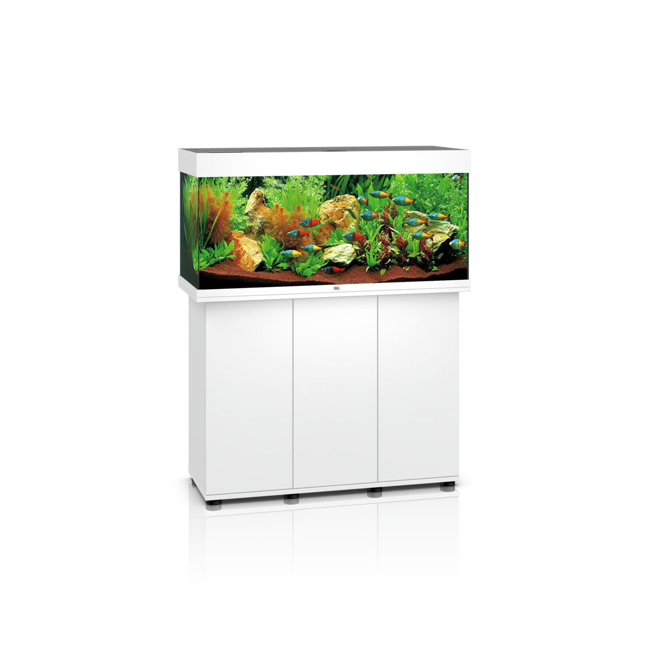 JUWEL Rio 350 LED Aquarium-Set, Weiß, 350 L, mit Unterschrank, LED-Beleuchtung, ideal für Süßwasserfische & Pflanzen.