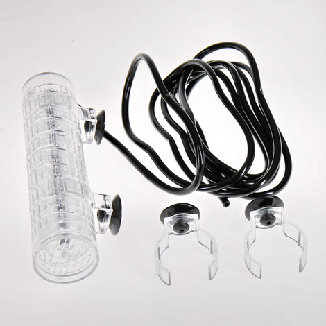 JBL ProTemp S Heizstabhalter, Zubehör f. Aquarien, transparenter Kunststoff, Saugnäpfe, 2 Clips, f. sichere Heizstab-Fixierung.