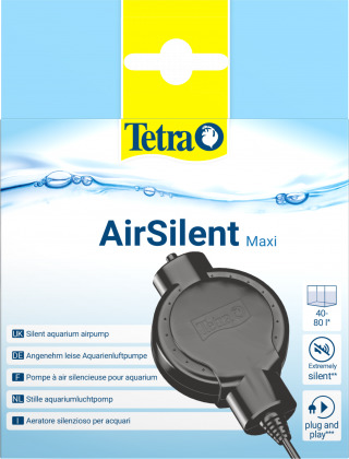 Tetra AirSilent Maxi: leise Aquarienluftpumpe (40-80 L) für Aquarienbesitzer, effizient, einfach zu installieren, geräuscharm.