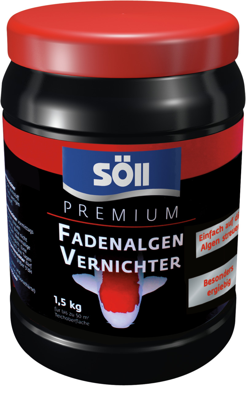 Söll Premium Fadenalgen Vernichter, für Teiche bis 50 m², 1,5 kg, ergiebig & einfach anzuwenden.
