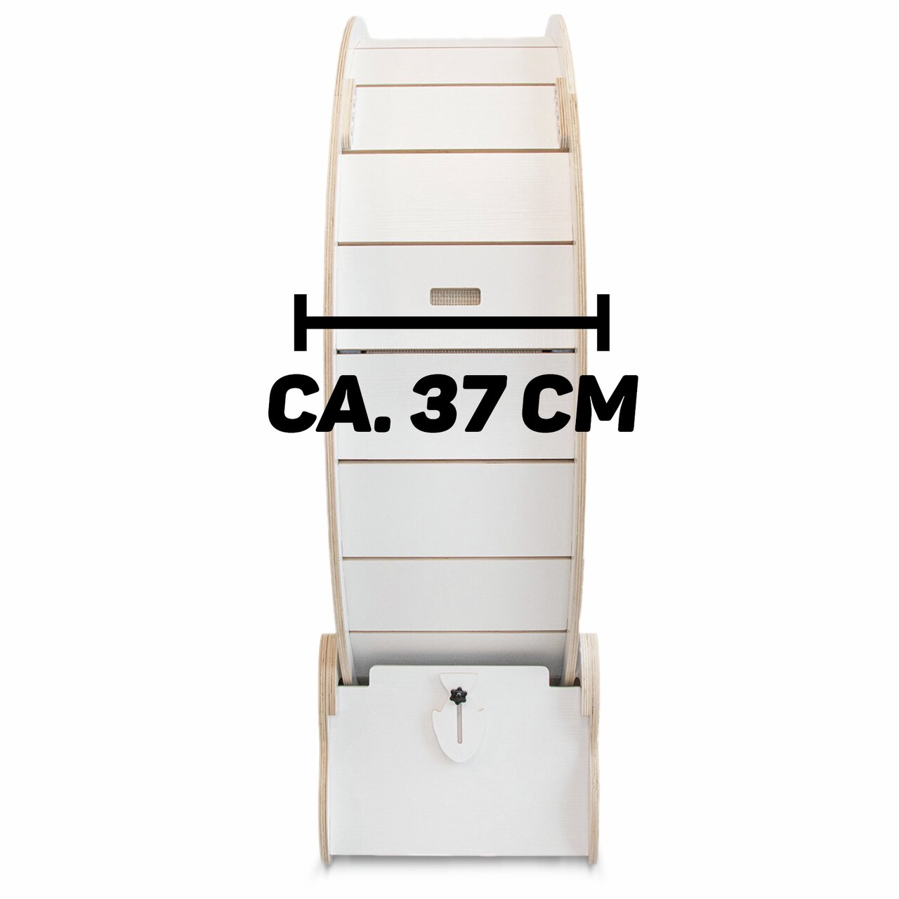 CanadianCat Katzenlaufrad für Katzen, ca. 37 cm, weiß, fördert Bewegung und Fitness, hochwertiges Material und modernes Design.