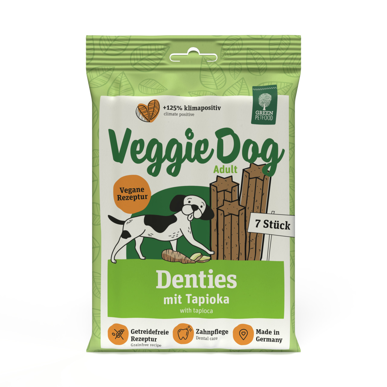 Green Petfood VeggiDog Denties 180 Gramm Hundesnacks