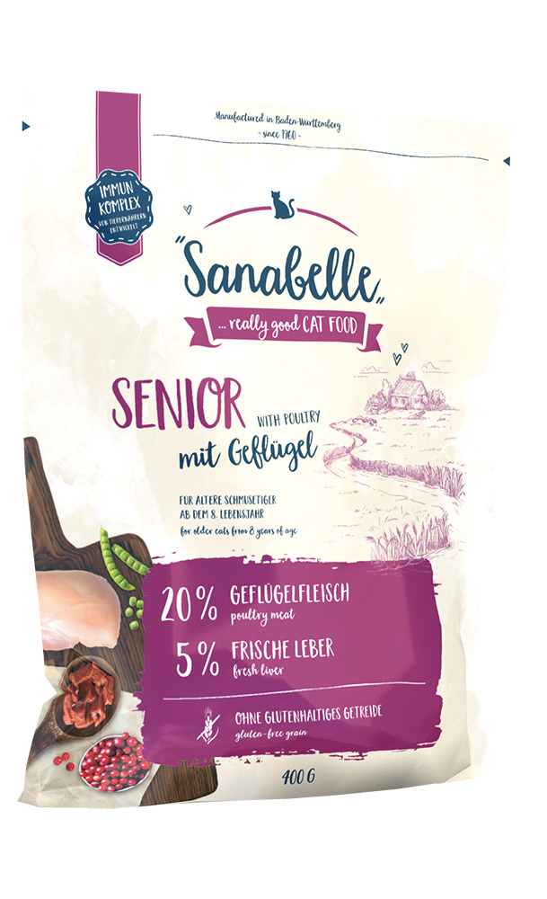 Sanabelle Senior mit Geflügel 400g Katzentrockenfutter