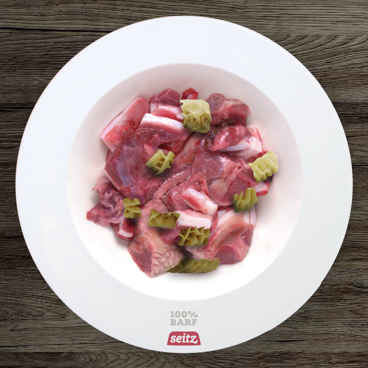 Seitz 100% BARF, Hunde, roh, Fleisch+Gemüse, nat. Ernährung, 125g