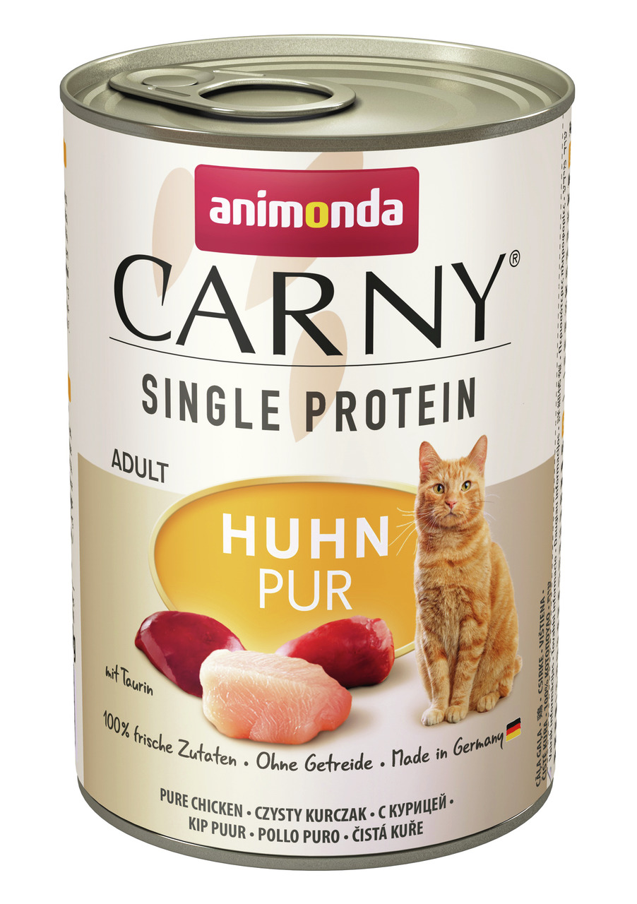 Animonda Carny Adult Katzenfutter, Huhn Pur, 400 g, 100 % frisch, getreidefrei, mit Taurin, "Made in Germany".