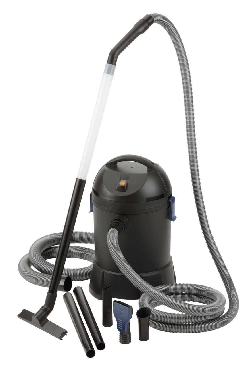 Oase PondoVac Classic: Teich-/Poolsauger für Teichbesitzer, gründl. Reinigung, inkl. Saugschlauch & Aufsätze, schwarz, zylindrisch.