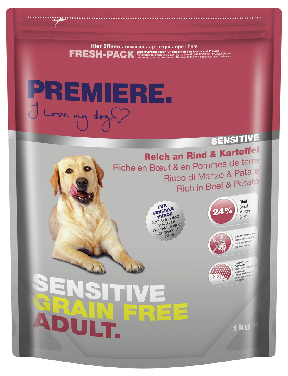 PREMIERE Sensitiv Grainfree Rind mit Kartoffel 1 kg