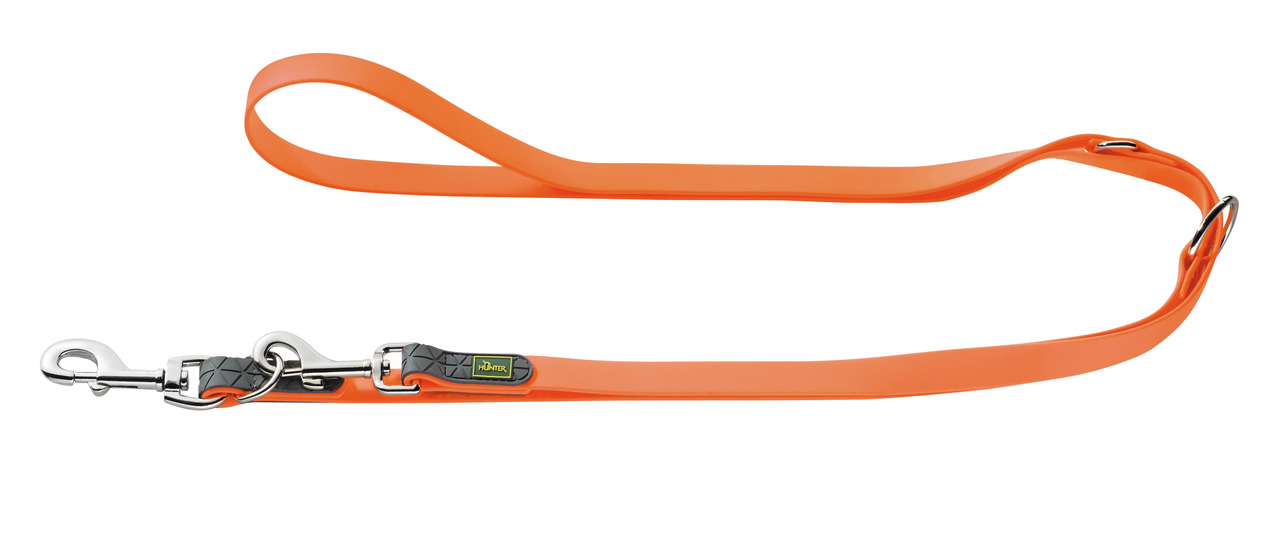 Verstellbare Hundeführleine – Orange, Größe 15/200, Aus Robustem Nylon, 3-fach Längenverstellbar