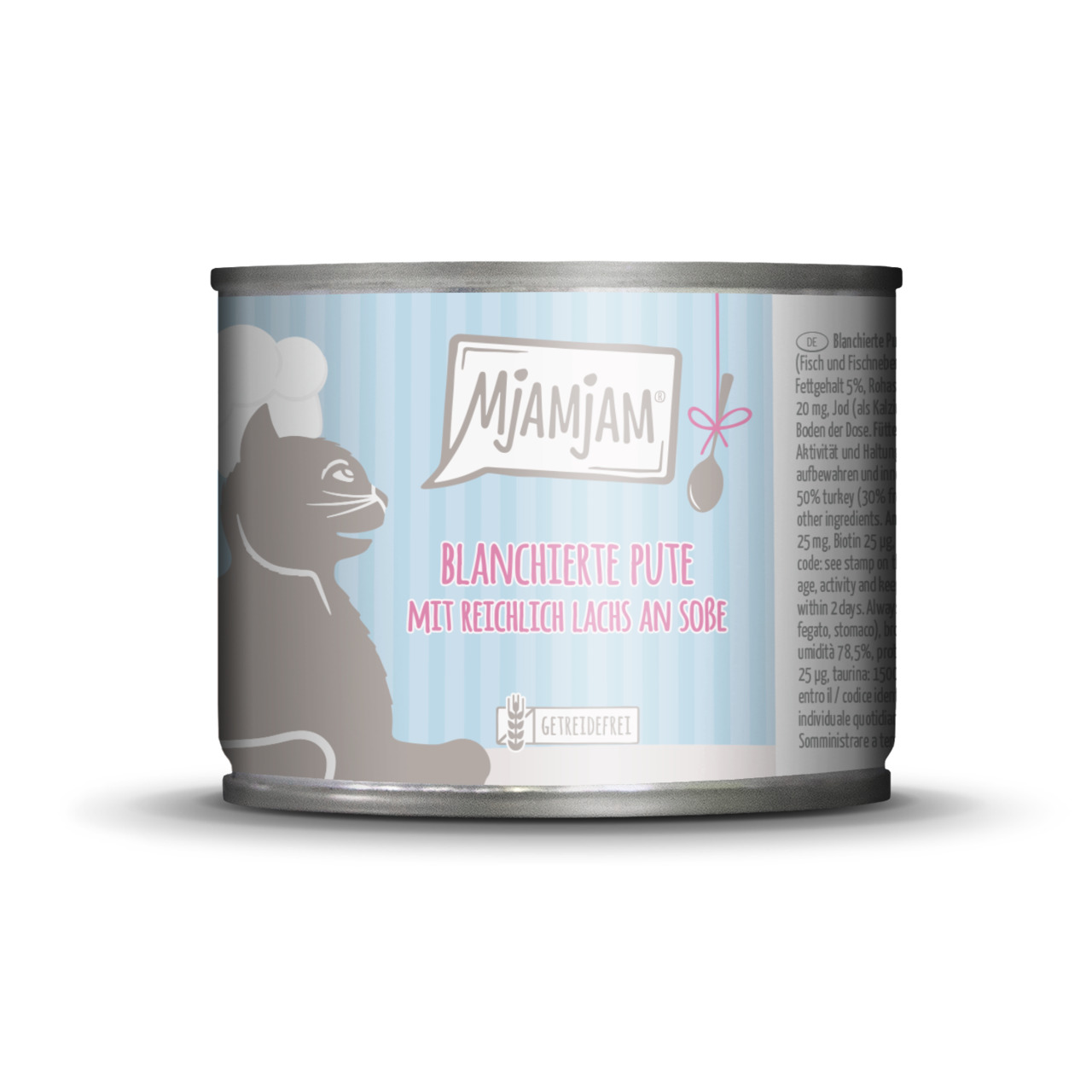 MJAMJAM blanchierte Pute mit reichlich Lachs an Soße 185g Katzennassfutter