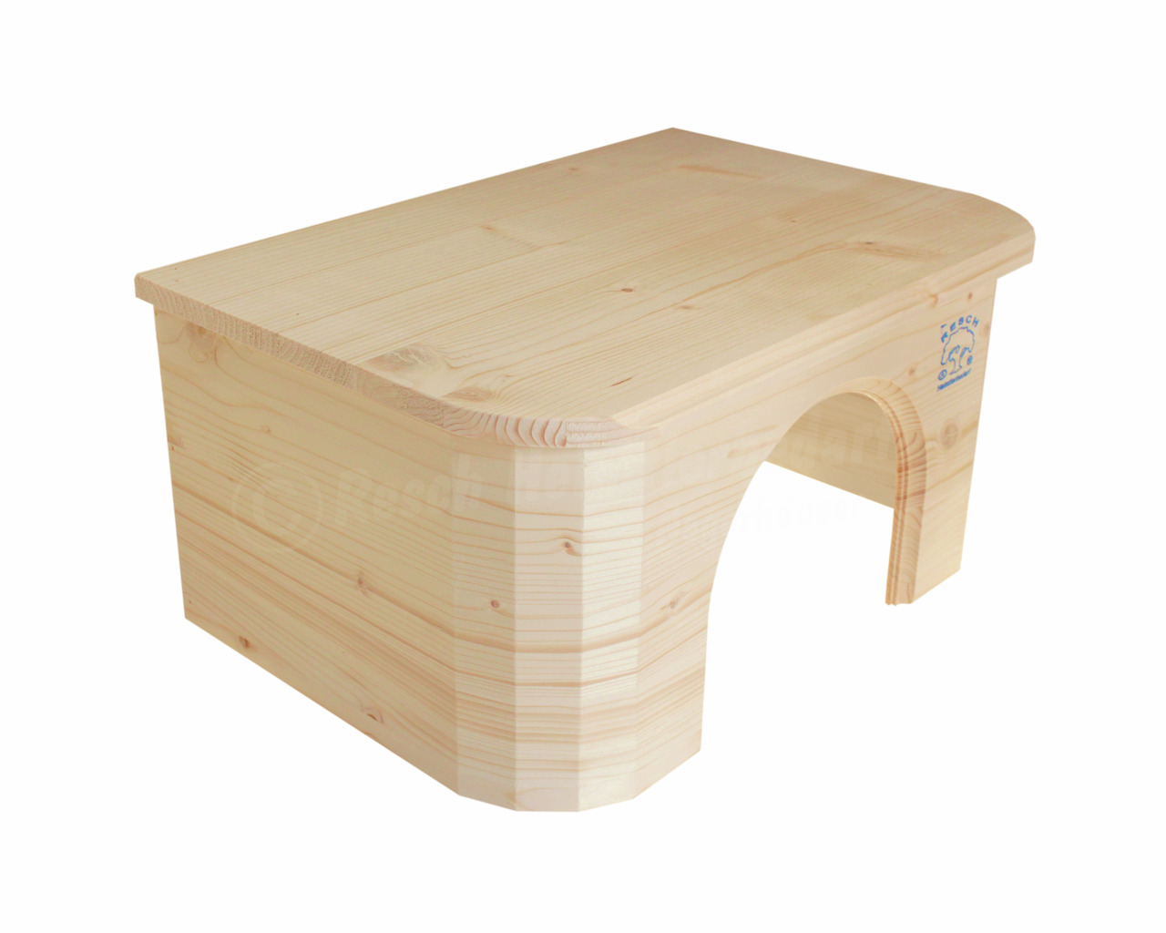 Resch Kleintierhaus, Holz, für Kaninchen-Meerschweinchen, Rückzugsort, Schutz, abger. Kanten, großer Eingang, artgerecht.