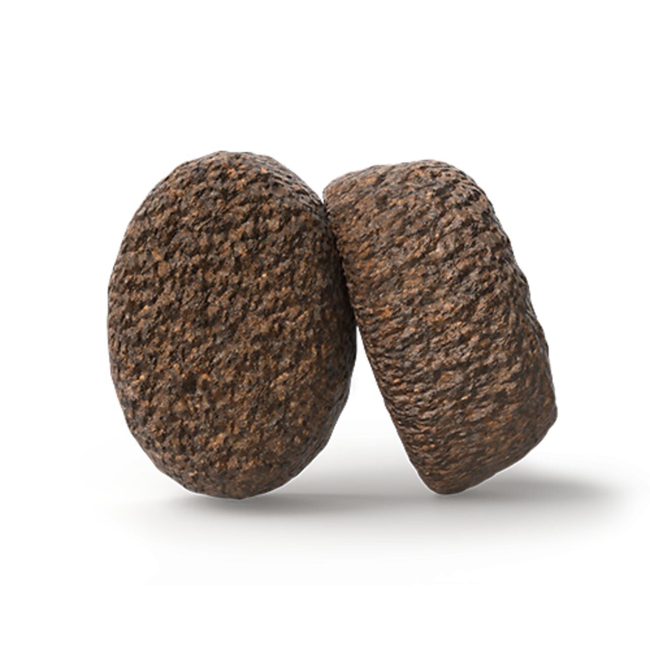 Josera SensiPlus Hundefutter, erwachsene Hunde, empfindl. Verdauung, Ente & Reis, 15 kg, texturierte Kroketten nebeneinander.